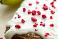 Velvet Berry Banana Bread with Cream Cheese Frosting