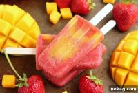 Tropical Strawberry Mango Chia Pops