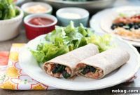 Hearty Spinach Bean Burrito