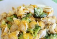 Creamy Chicken and Broccoli Alfredo Stuffed Shells