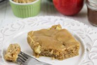 Sticky Brown Sugar Glazed Apple Sheet Cake