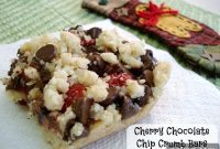 Cherry Chocolate Chip Crumble Bars