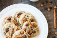 The Ultimate Salty Sweet Caramel Pretzel Chocolate Chip Cookies