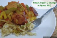Savory Sausage and Fire-Roasted Peppers atop Fluffy Quinoa