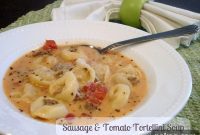 Comforting Sausage Tomato Tortellini Soup