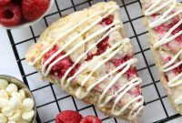 Indulgent White Chocolate Raspberry Scones