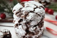 Cool Mint Chocolate Crinkle Cookies