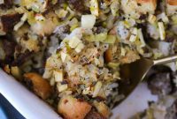 Sweet and Savory Apple Sausage Stuffing