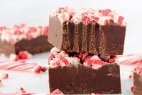 Effortless Rich Dark Chocolate Peppermint Fudge