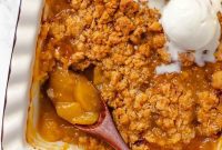 Warm Buttery Peach Crisp
