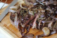Rosemary-Crusted Rib-eye with Flame-Kissed Red Onions