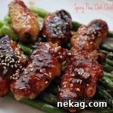 Spicy Thai Chili Chicken Wings, perfect combination of sweet and spicy.