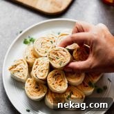 Buffalo Chicken Pinwheels (Five ingredients) are the perfect party appetizer everyone will love.