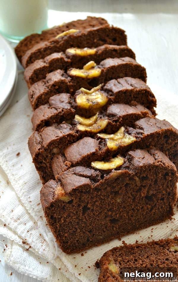 Decadent Chocolate Banana Brownie Bread