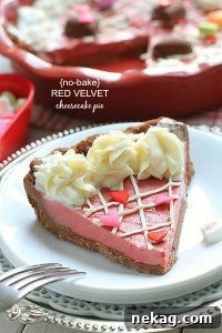 No-bake Red Velvet Cheesecake Pie