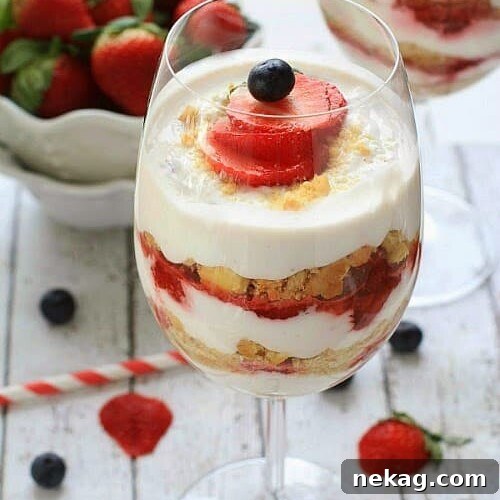 No-Bake Strawberry Shortcake Cheesecake Parfaits