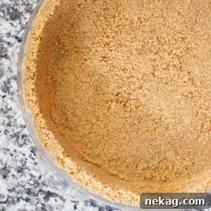No Bake Graham Cracker crust on marble counter