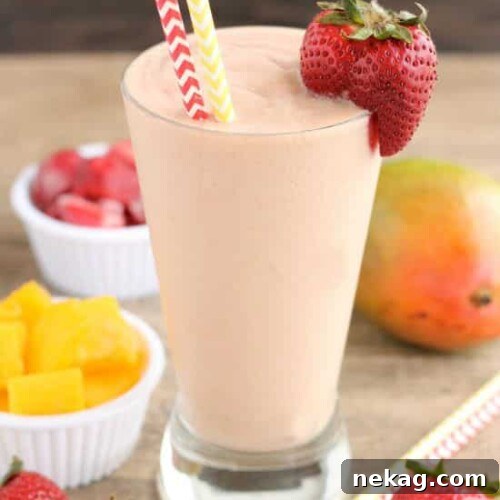 Strawberry Mango Dairy Free Smoothie