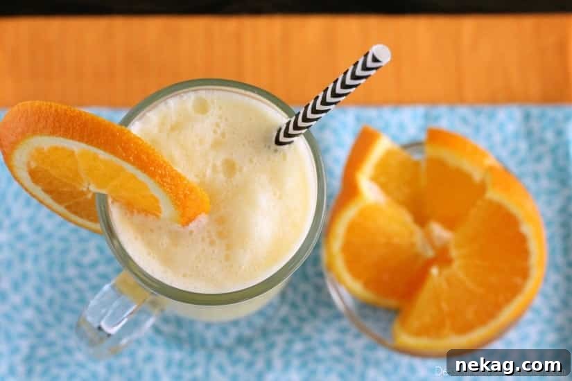 Creamy & Safe Orange Julius Sensation 4 Refreshing Allergy Friendly Orange Julius in a glass