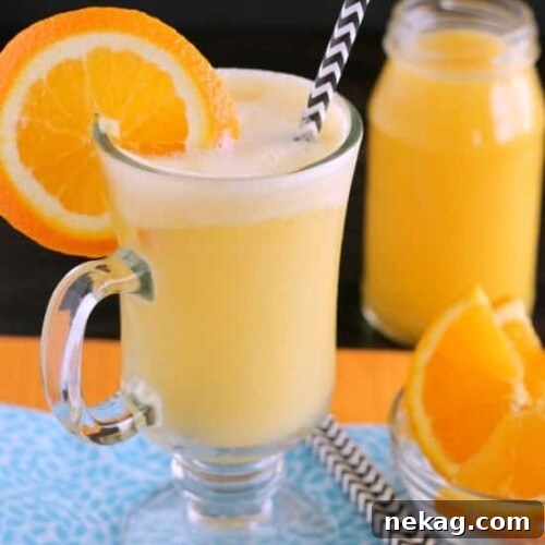 This Allergy Friendly Orange Julius is creamy, frothy, and delicious, yet dairy and nut milk free!