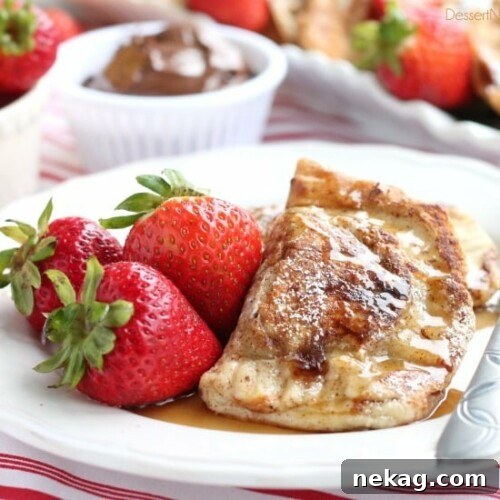 Strawberry & Nutella Stuffed French Toast
