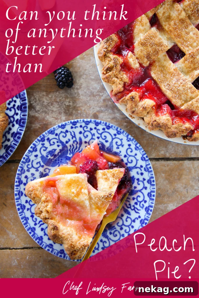 Sun-Kissed Peach Blackberry Delight 6 Hidden Peach Blackberry Pie image