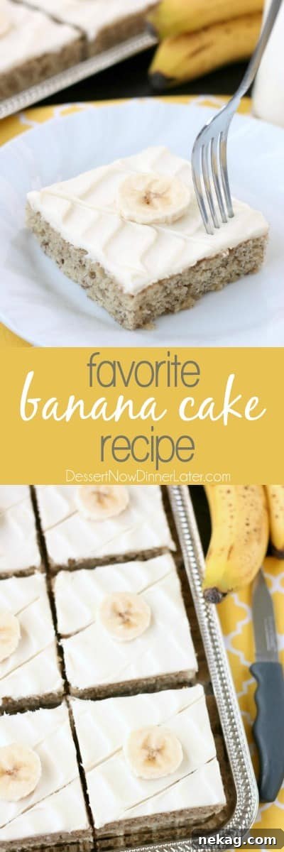 Individual portions of frosted banana cake, artfully arranged on a serving tray for an elegant presentation.
