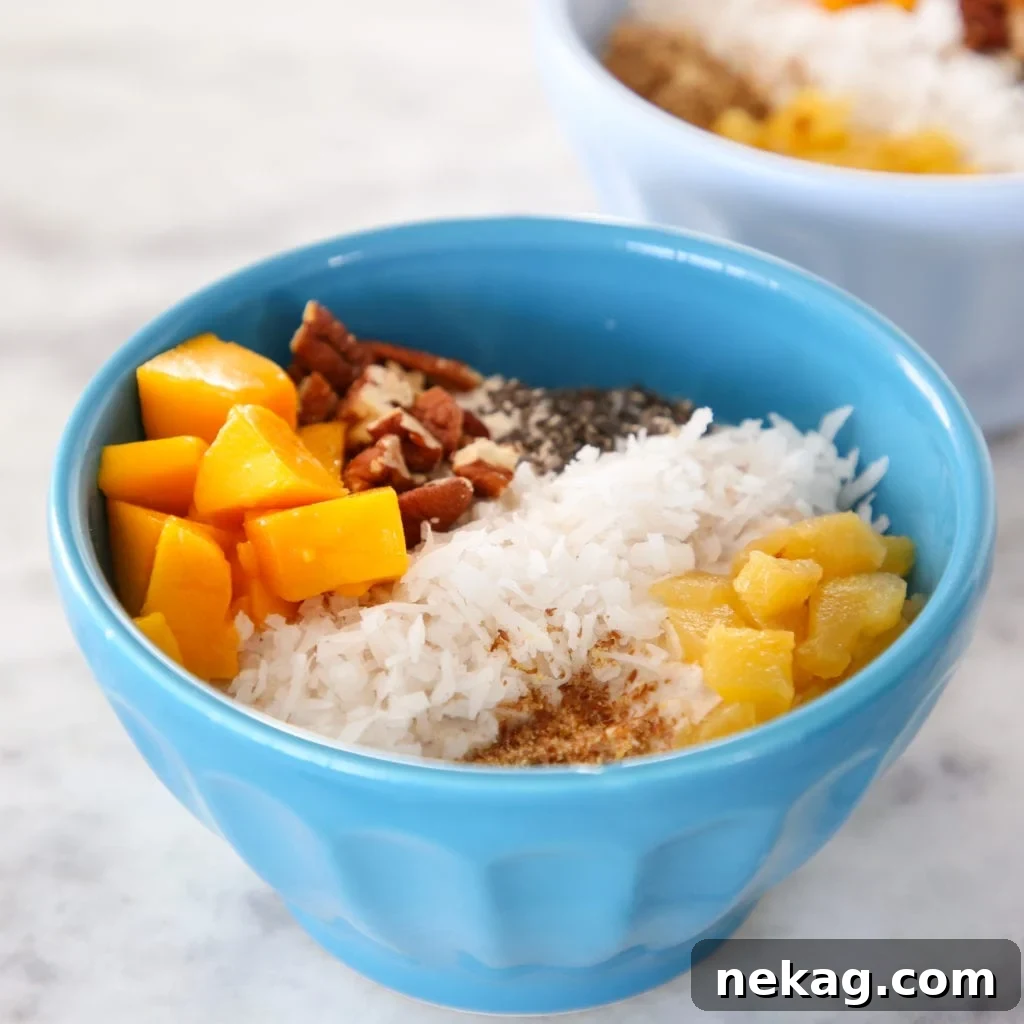 Island Oasis Overnight Oats 2 tropical overnight oats