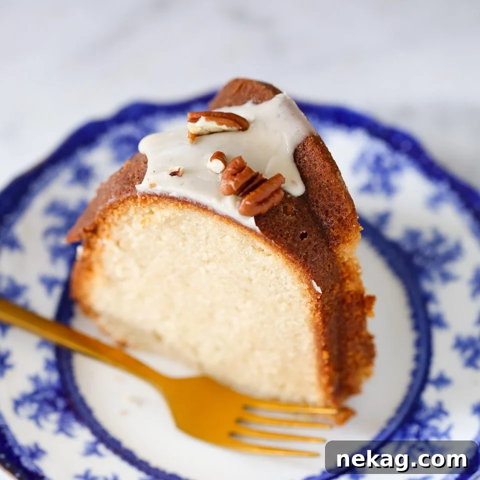 Golden Maple Glazed Pound Cake 4 Autumn-themed dessert display featuring the Maple Pound Cake, ideal for Thanksgiving or other fall gatherings.