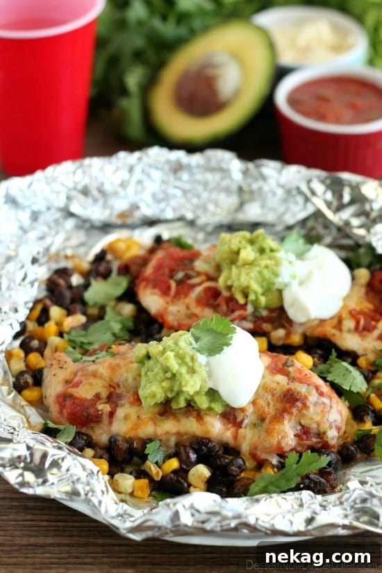 Flavorful Southwestern Chicken Packets, perfect for camping, grilling, or oven baking. An easy and delicious tin-foil dinner recipe.