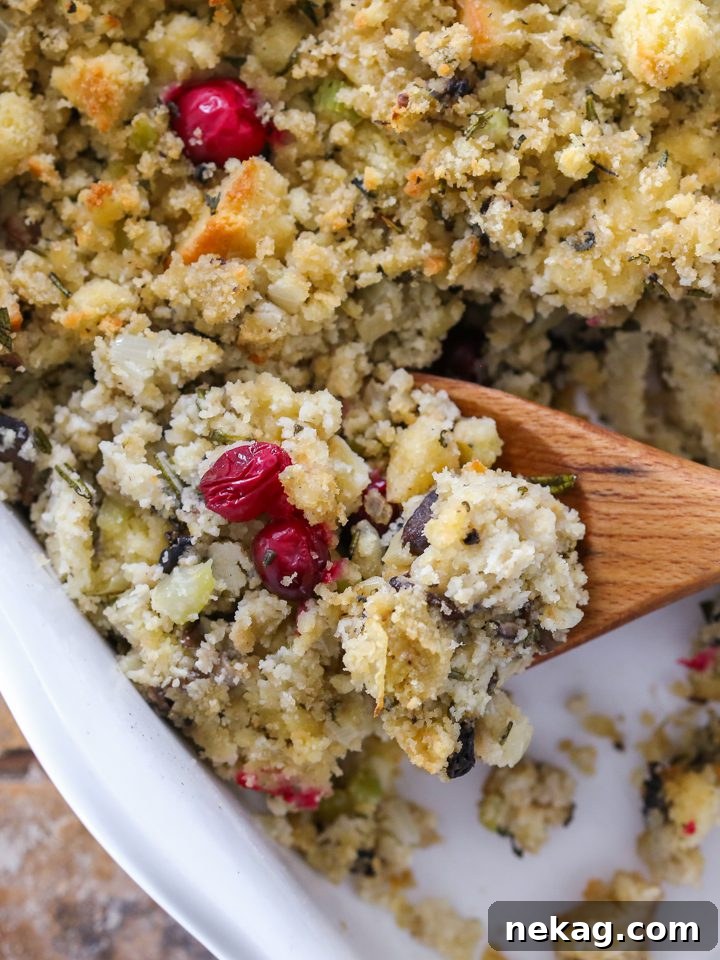 Best Thanksgiving Side - Homemade Mushroom Cornbread Stuffing