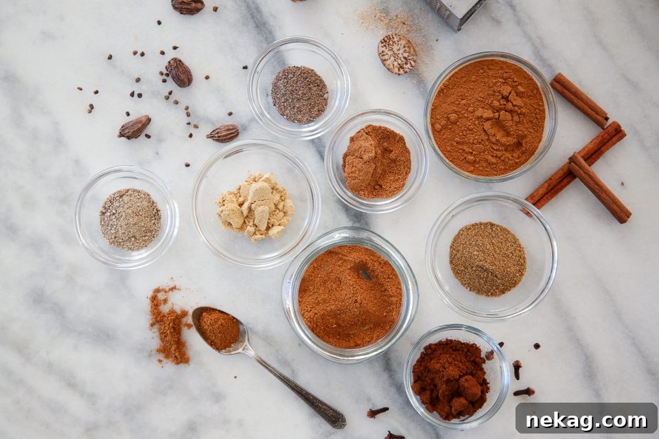 Speculoos Spice Mix in a wooden spoon