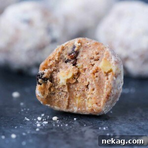 No Bake Speculoos Rum Balls detailed interior, showing moist texture.