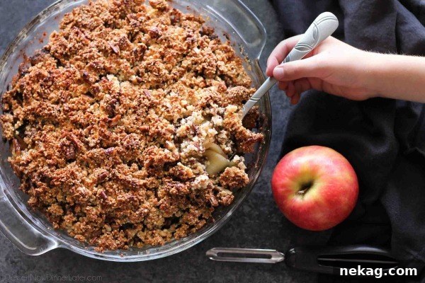 Homestyle Gluten-Free Apple Crisp 6 Gluten-Free Apple Crisp with a scoop of ice cream.