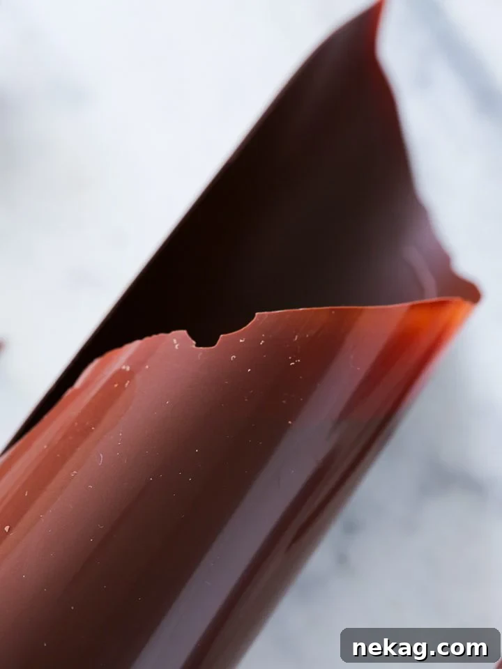 Characteristics of Perfectly Tempered Dark Chocolate
