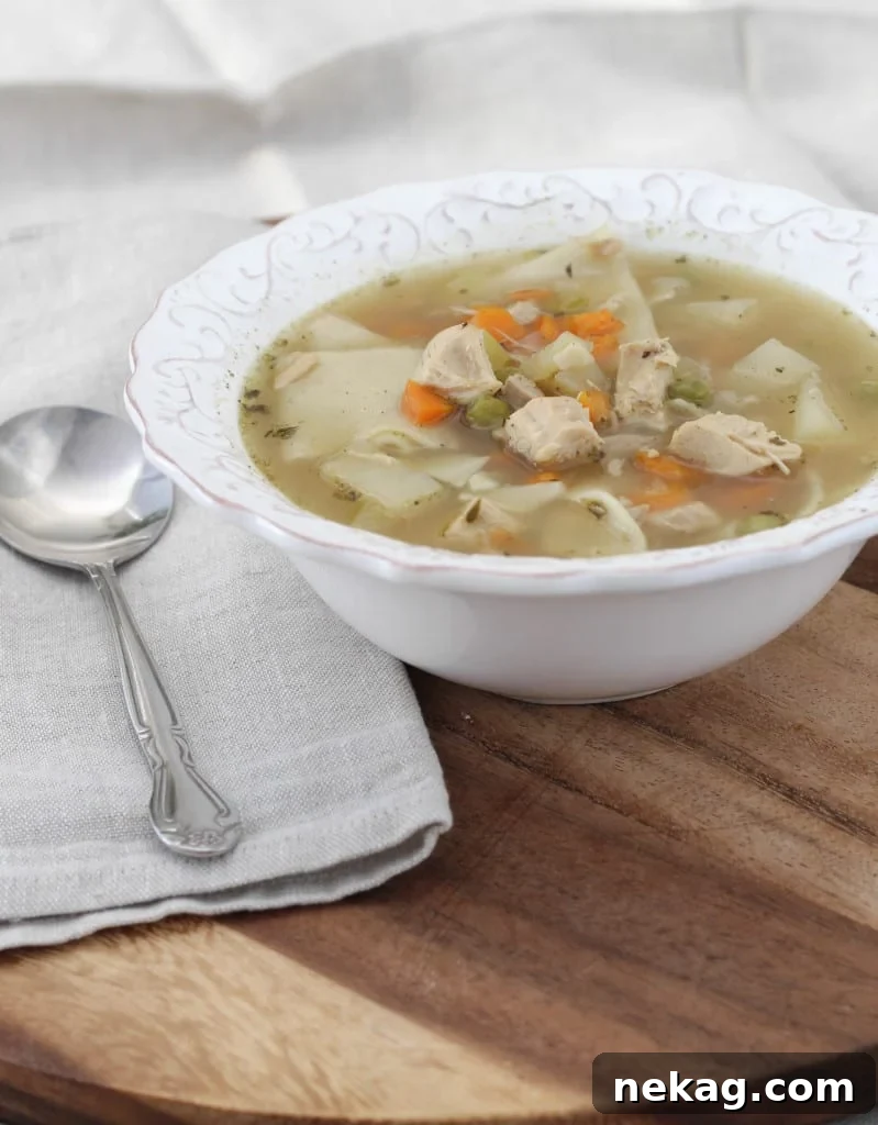 Homemade Chicken Noodle Soup, a comforting dish