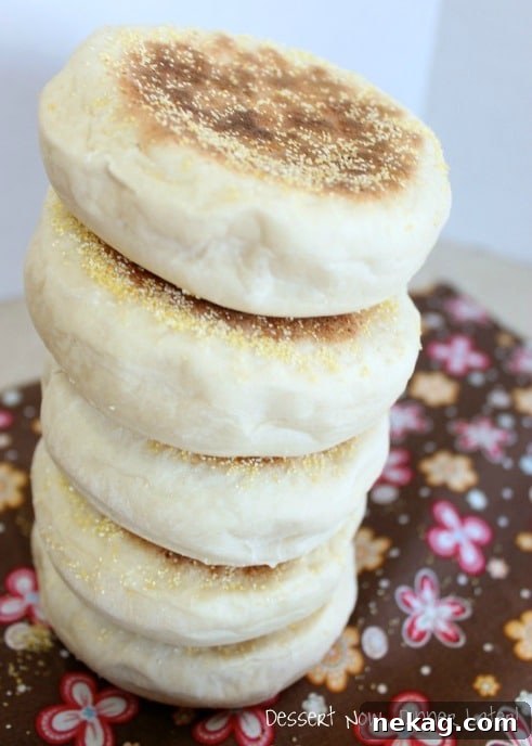 Nooks and Crannies English Muffins 4 A batch of freshly baked homemade English Muffins