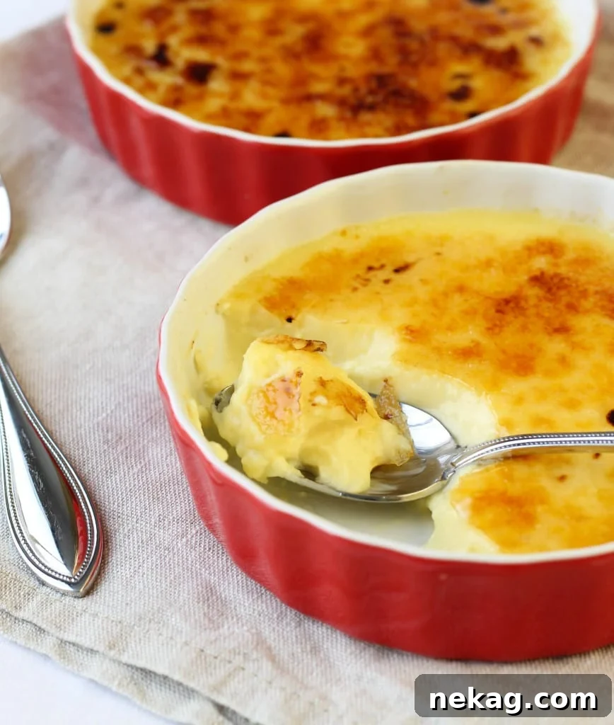 Crème Brûlée ramekins arranged beautifully on a serving tray.