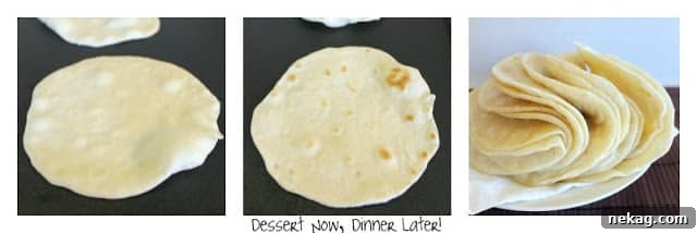 Whip Up Your Own Flour Tortillas 5 Tortillas being rolled out with a rolling pin