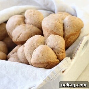 Graham Clover Rolls in white basket
