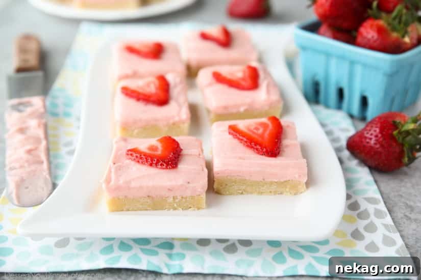 Strawberry Dream Bars 6 Strawberry Sugar Cookie Bars - soft, moist sugar cookie bars are topped with a natural strawberry frosting. Super easy to make and serves a crowd!