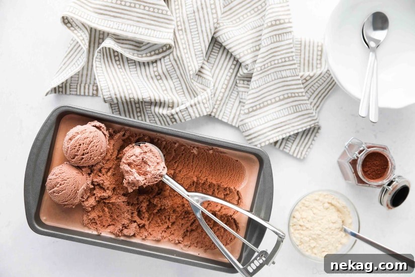 Malted Chocolate Dream 6 Scoops of firm chocolate malt ice cream in a glass bowl, garnished with a sprig of mint.
