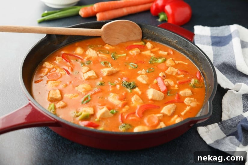 Vibrant Thai Red Curry 6 All the prepped ingredients for Thai Red Curry organized in bowls before cooking, showcasing the freshness and variety.