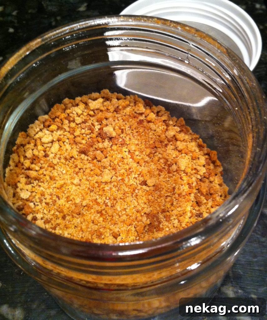 Freshly Made Bread Crumbs Ready for Use