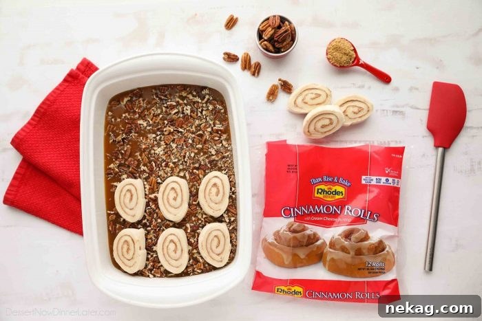 Rhodes Cinnamon Rolls make these caramel pecan sticky buns super easy to make!