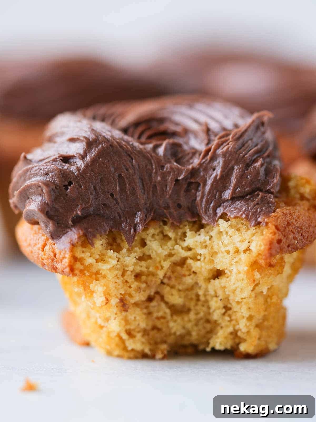 Velvet Chocolate Caramel Wonders 3 soft caramel cupcake with chocolate frosting.