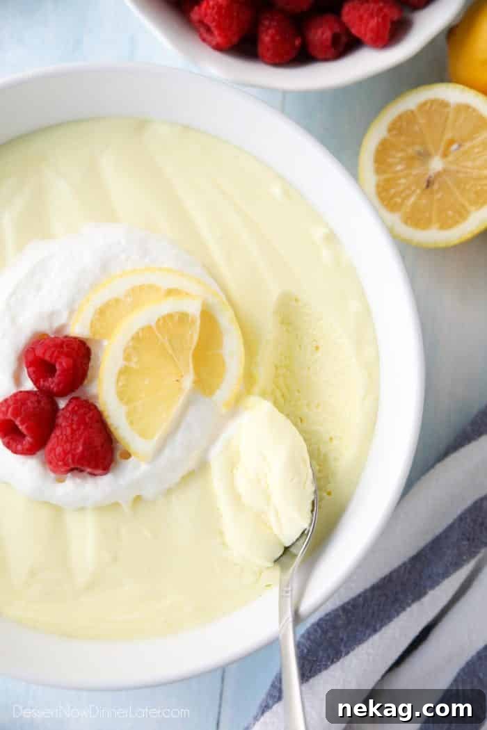 Lemon Jello Salad is fluffy and light like mousse. A tangy dessert or side dish.