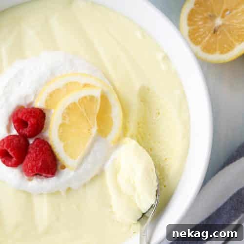Fluffy Lemon Jello Salad is light, smooth and velvety. A perfect tangy dessert.