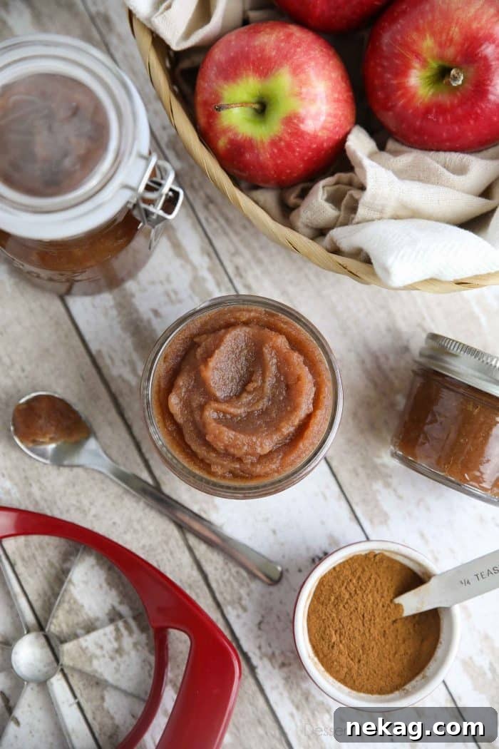 Rich & Velvety Homemade Apple Butter 3 Homemade apple butter in jars.