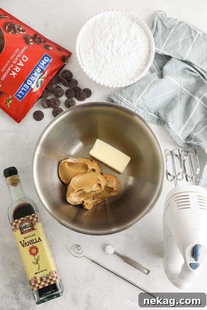 No-Bake Peanut Butter Truffles 5 Chocolate Peanut Butter Balls ingredients.